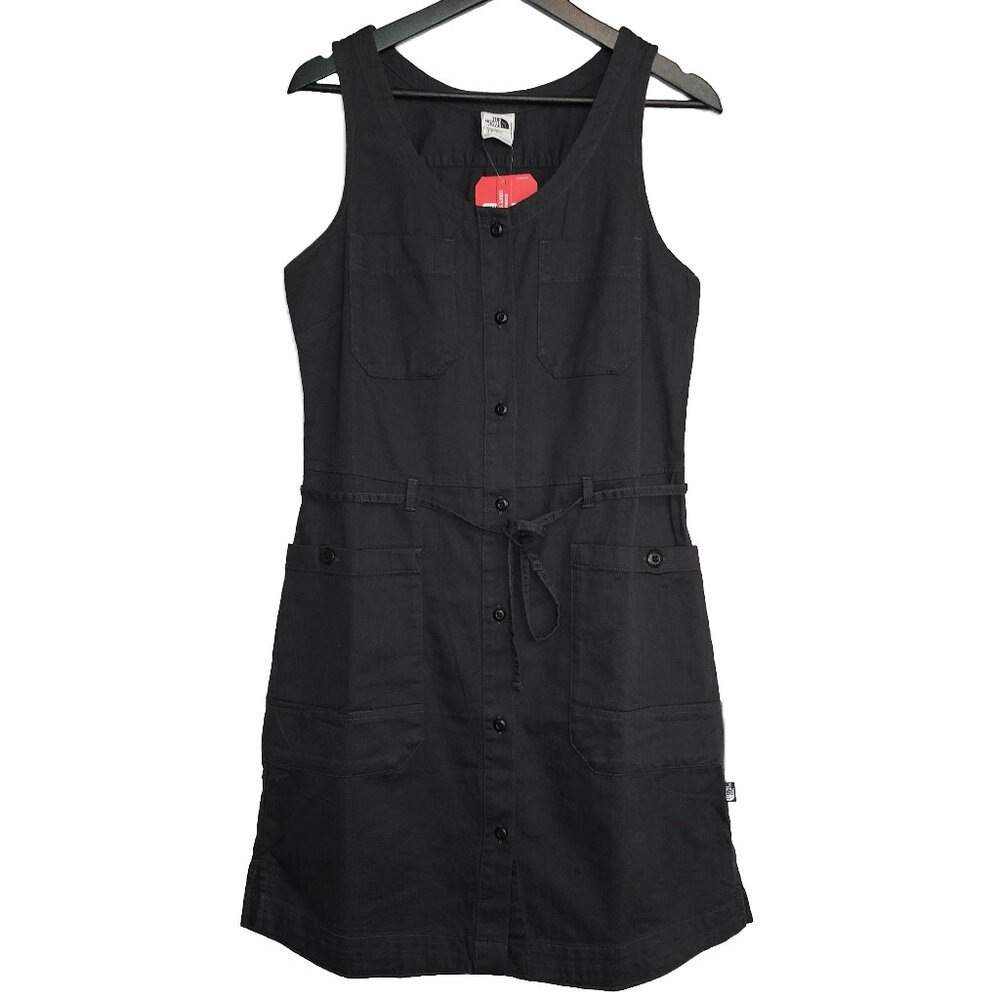 NWT THE NORTH FACE Weathered Black Button Down Sandy Shores Dress Size Small